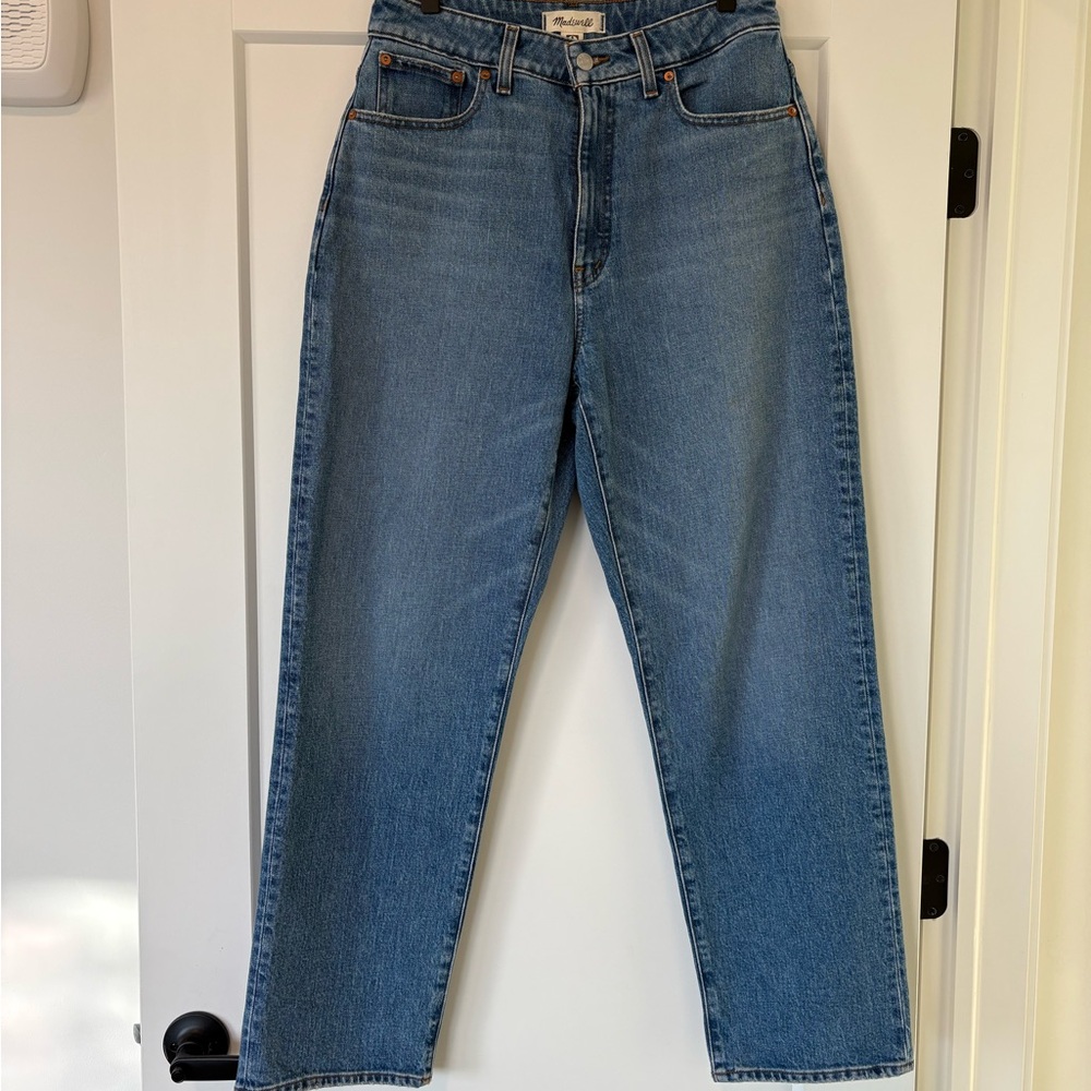 Madewell Curvy Straight Blue Jeans